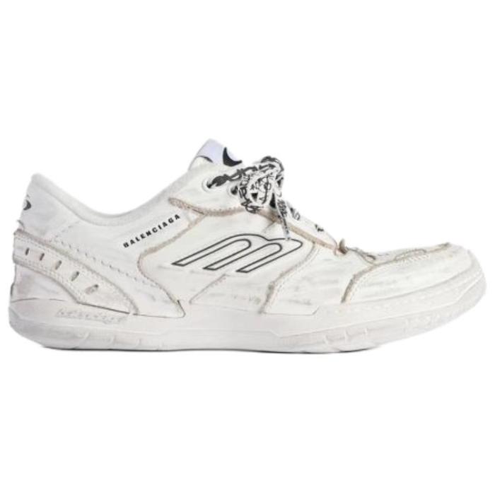 Balenciaga Hamptons Worn Out Low Top Casual Shoes White