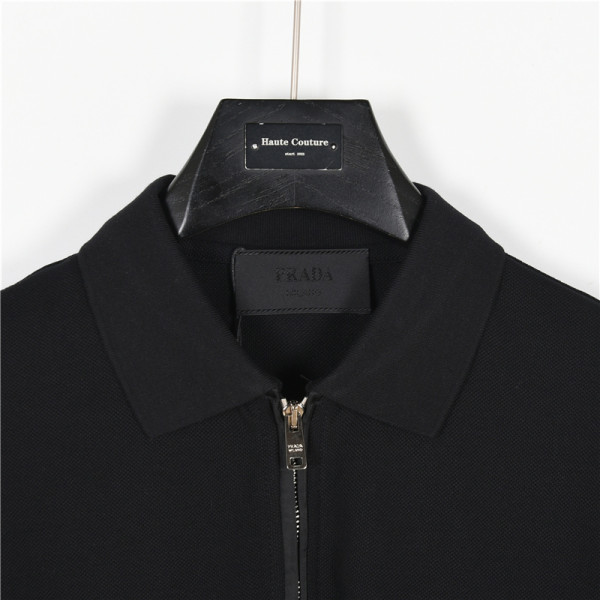 PRADA Re Nylon FW24 Polo Shirt Men's Black