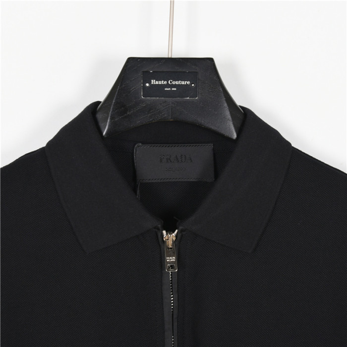 PRADA Re Nylon FW24 Polo Shirt Men's Black