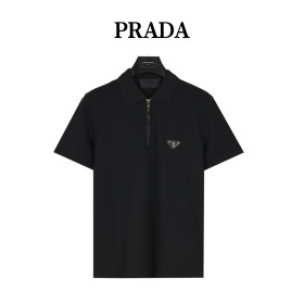 PRADA Re Nylon FW24 Polo Shirt Men's Black