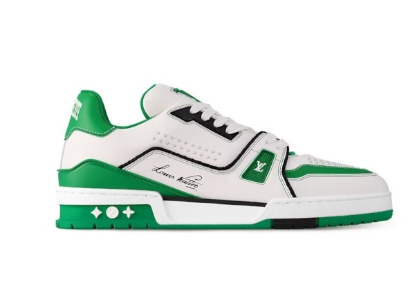 Louis Vuitton LV Trainer White Green