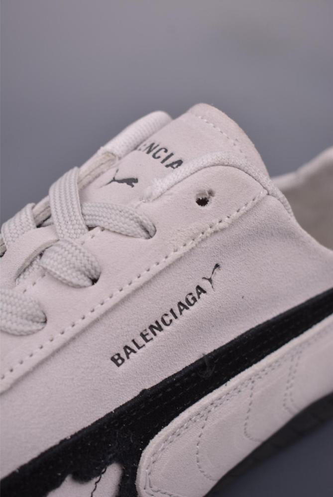 PUMA x Balenciaga Speedcat Collection Thin Sole Shoes Low Top Casual Shoes Unisex White