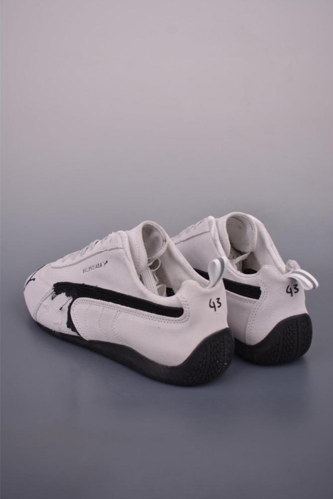 PUMA x Balenciaga Speedcat Collection Thin Sole Shoes Low Top Casual Shoes Unisex White