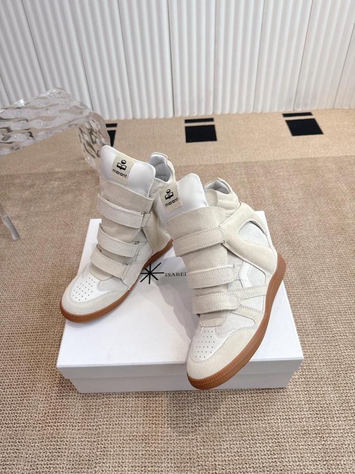 ISABEL MARANT Cushioning High Top Sports Casual Shoes Women's Beige