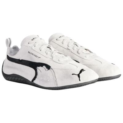 PUMA x Balenciaga Speedcat Collection Thin Sole Shoes Low Top Casual Shoes Unisex White
