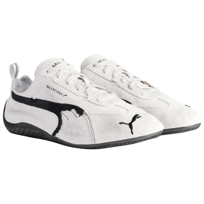 PUMA x Balenciaga Speedcat Collection Thin Sole Shoes Low Top Casual Shoes Unisex White
