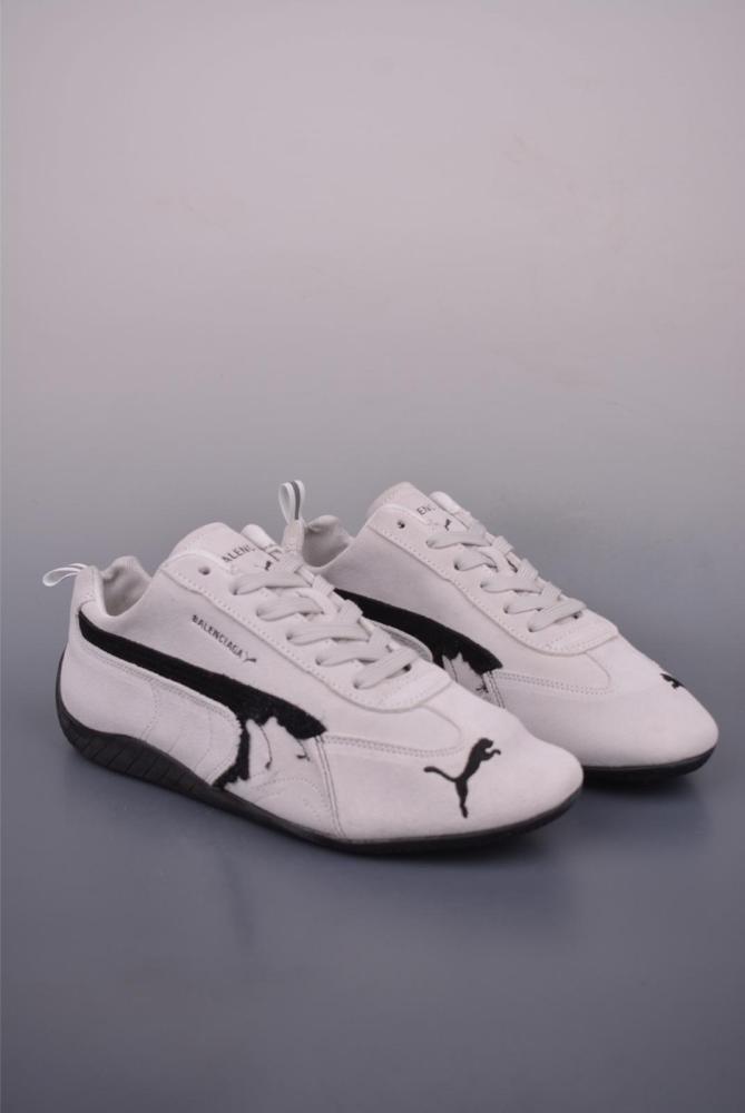 PUMA x Balenciaga Speedcat Collection Thin Sole Shoes Low Top Casual Shoes Unisex White