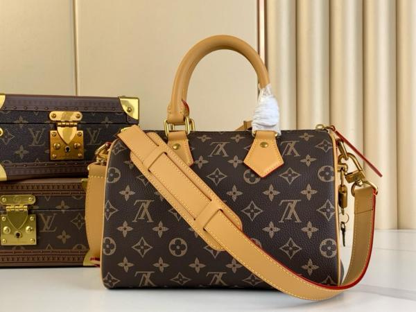 LOUIS VUITTON Speedy P9 Bandoulière 25 Monogram Leather Brown Monogram M24443 size 25*15*15 cm