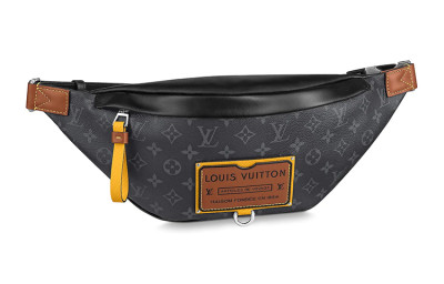 LOUIS VUITTON Discovery Bumbag Monogram Eclipse Gaston Label Savane Yellow M45220 size 47*9*20 cm