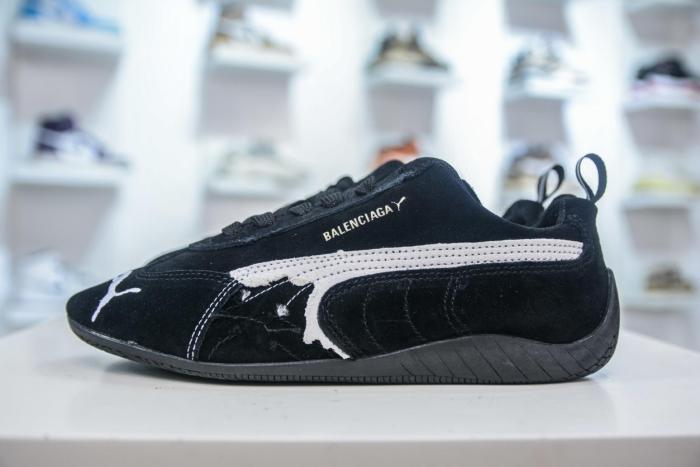PUMA x Balenciaga Speedcat Collection Thin Sole Shoes Low Top Casual Shoes Unisex Black