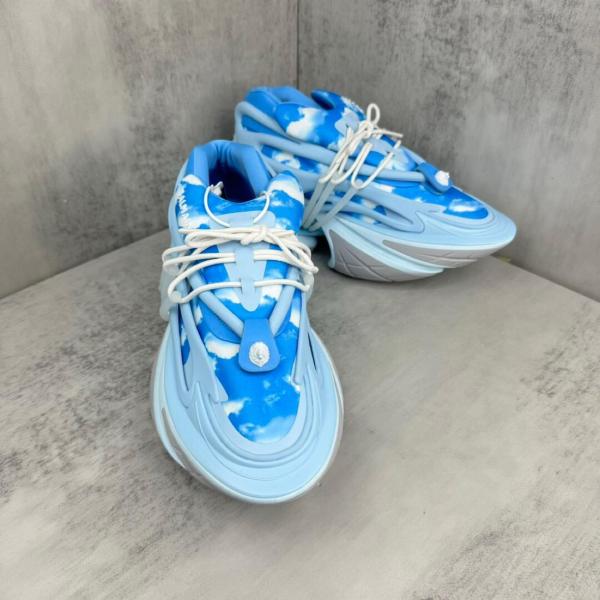 Ant Kai x Balmain Unicorn Pointed Toe Lace-Up Low-Top Men's Casual Shoes Blue