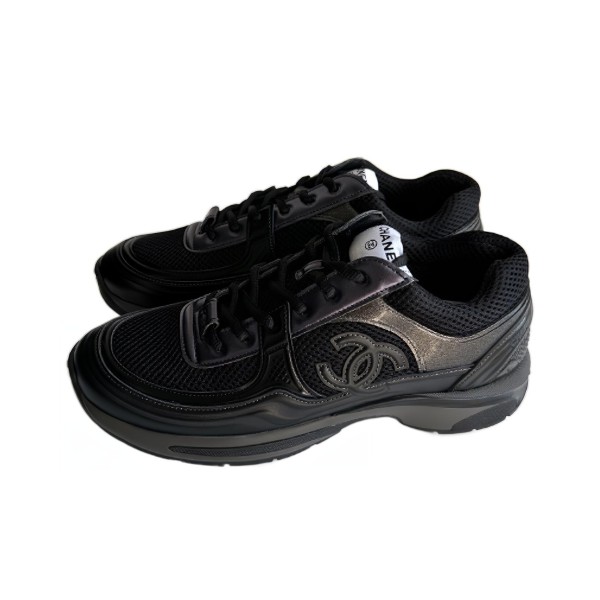 CHANEL Black Horn King Low Top Casual Shoes Black