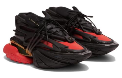 BALMAIN Unicorn Low 'Black Red'