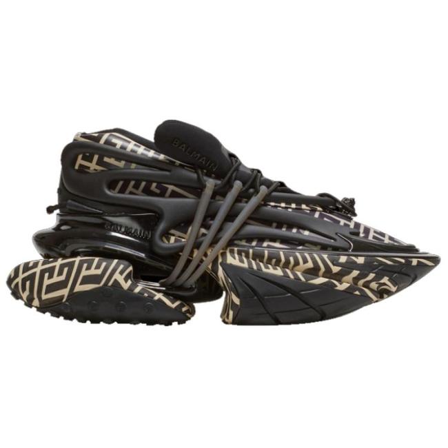 BALMAIN Unicorn Low 'Ivory Black Monogram'