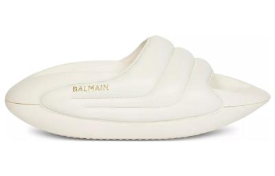 BALMAIN B IT Slide Slippers Men's White