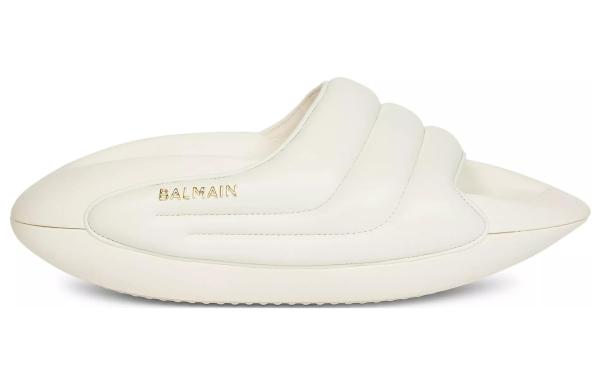 BALMAIN B IT Slide Slippers Men's White