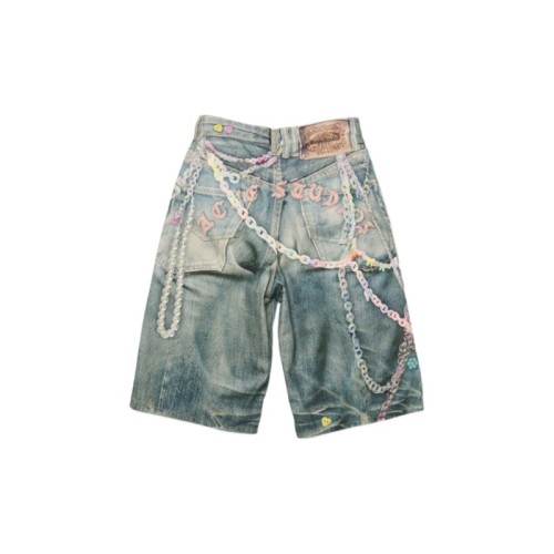 Acne Studios Kawaii Keychains Denim Shorts
