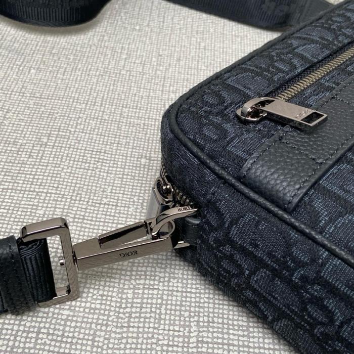 DIOR Leather Crossbody Bag, Shoulder Bag Women's Black 1ESPO298YKY-H03E size 22.5*6*16 cm