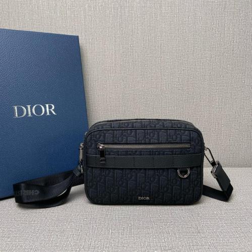 DIOR Leather Crossbody Bag, Shoulder Bag Women's Black 1ESPO298YKY-H03E size 22.5*6*16 cm