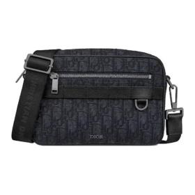 DIOR Leather Crossbody Bag, Shoulder Bag Women's Black 1ESPO298YKY-H03E size 22.5*6*16 cm
