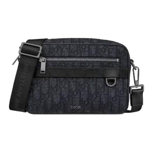 DIOR Leather Crossbody Bag, Shoulder Bag Women's Black 1ESPO298YKY-H03E size 22.5*6*16 cm
