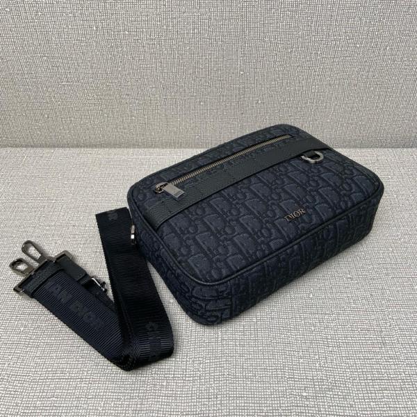 DIOR Leather Crossbody Bag, Shoulder Bag Women's Black 1ESPO298YKY-H03E size 22.5*6*16 cm