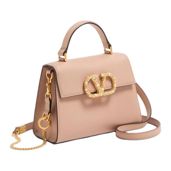 Valentino Cow Leather Handbag Small Women's Cinnamon Pink 7W2B0F53XPWDYF size 22*9*17 cm 