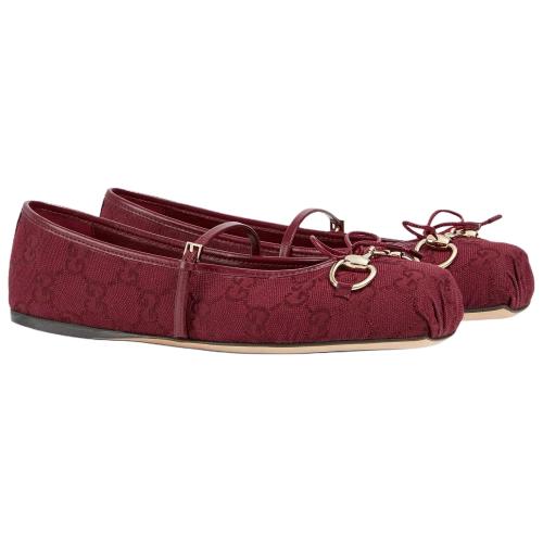 GUCCI Women's Horsebit Ballet Flat 'Rosso Ancora' Women's