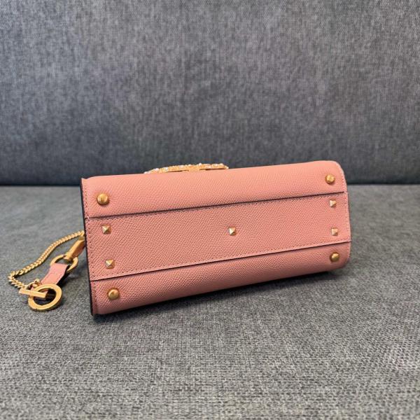 Valentino Cow Leather Handbag Small Women's Cinnamon Pink 7W2B0F53XPWDYF size 22*9*17 cm 