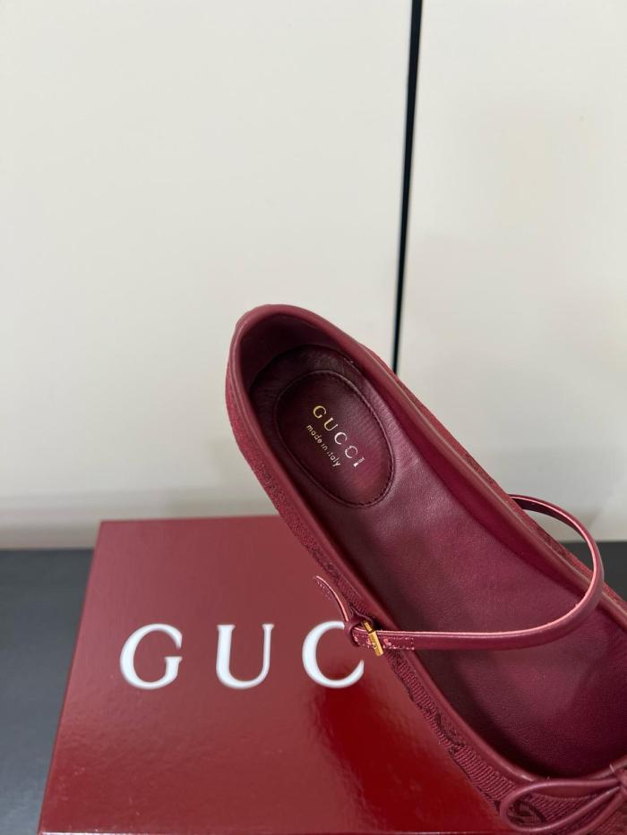GUCCI Women's Horsebit Ballet Flat 'Rosso Ancora' Women's