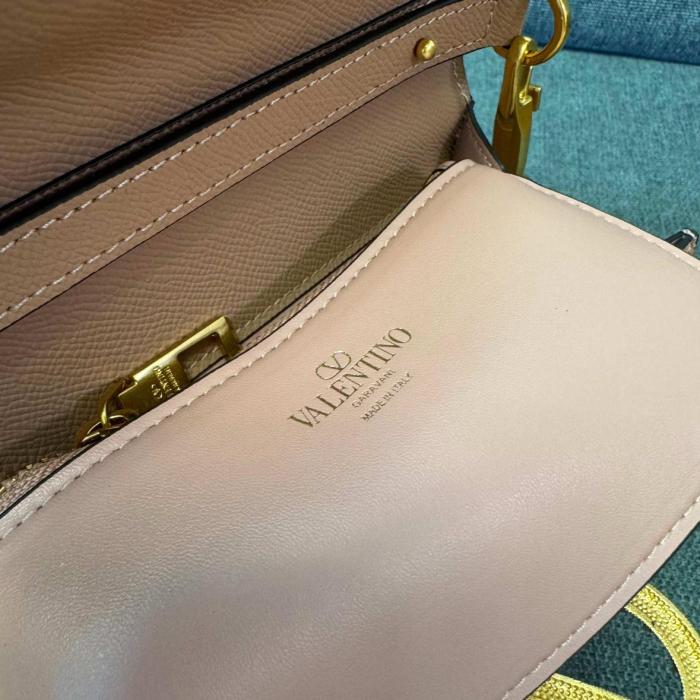 Valentino Cow Leather Handbag Small Women's Cinnamon Pink 7W2B0F53XPWDYF size 22*9*17 cm 