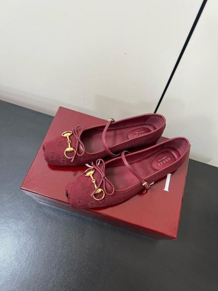 GUCCI Women's Horsebit Ballet Flat 'Rosso Ancora' Women's