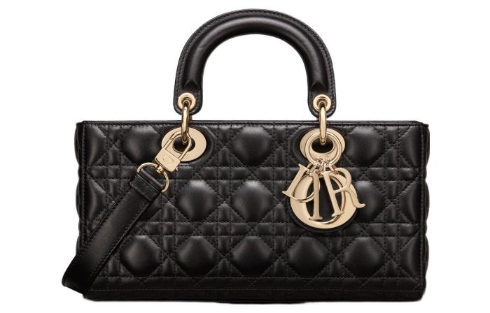 DIOR Lady D JOY Sheepskin Lady Dior Bag Shoulder Bag, Crossbody Bag, Handbag Regular Women's Black M0540ONGE-M900 size 26*5*13.5 cm