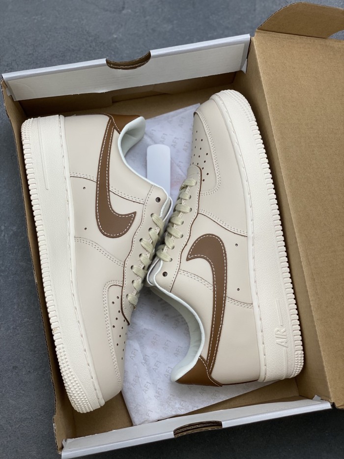 Nike Air Force 1 '07 Pearl White Pale Ivory Sail Light British Tan