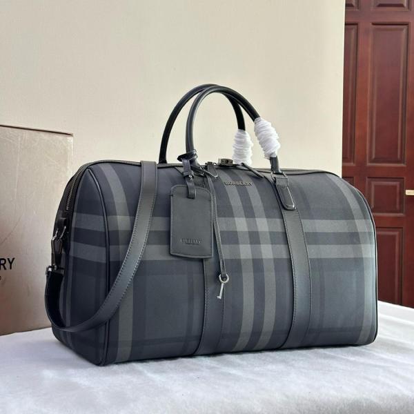 Burberry Seamless Cow Leather Shoulder Bag Crossbody Bag Handbag Regular Men's Charcoal Gray 80629171 size 50*25*27 cm 