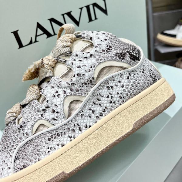 Lanvin Low Top Skateboard Shoes Beige