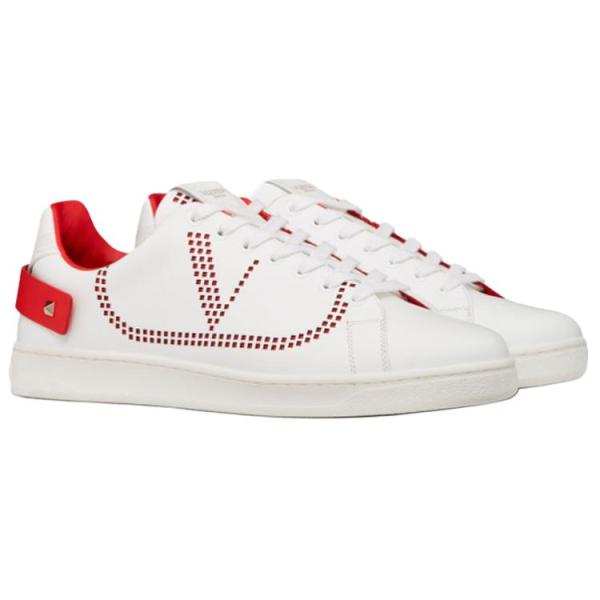Valentino Women's Backnet Sneaker 'White Pink'