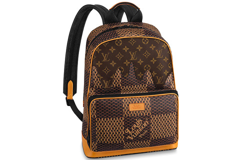 Louis Vuitton x Nigo Campus Backpack Damier Ebene Giant Brown N40380 size 30*13*39 cm