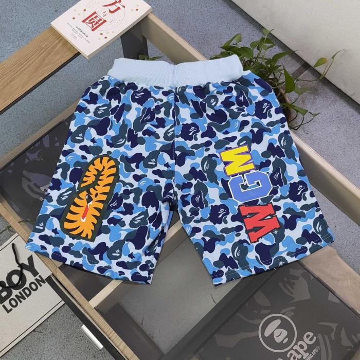 Bape Abc Camo Wgm Print Shark Sweatshorts