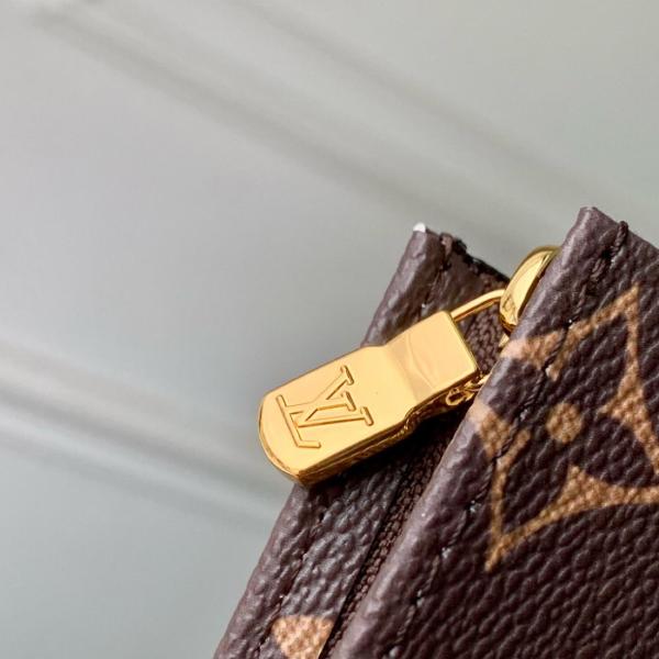 LOUIS VUITTON TrioMonogram Embossed Coated Fabric Toiletry Bag Combo Set Unisex Brown P01952 size 25*20*5.5 cm