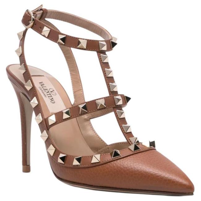 Valentino Slim Heel High Heels 10cm Women's Brown