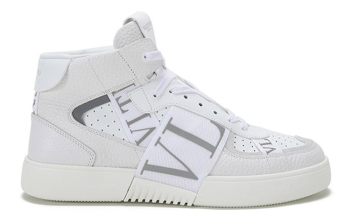 Valentino VL7N Mid Top Stylish Skateboarding Shoes Men's White