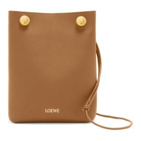 LOEWE Smooth Calfskin Crossbody Bag, Shoulder Bag Women's Oak CANBSPPX01-3980 size 17*7*21.5 cm