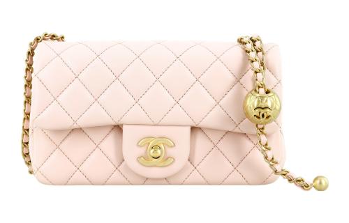CHANEL Classic Flap CF Sheepskin Chain Bag, Flap Bag, Shoulder Bag, Crossbody Bag Mini Women's Light Pink AS1787-B02916-NR644 size 20*7*13 cm