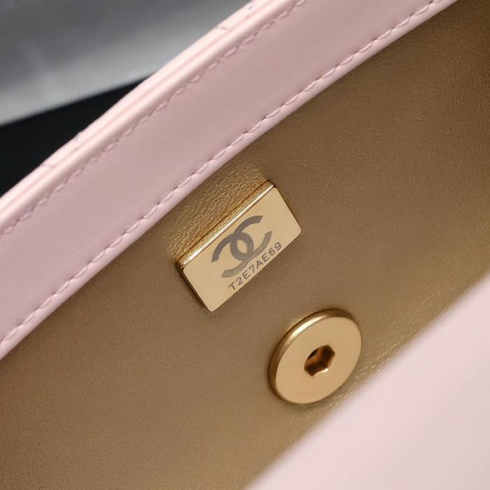 CHANEL Classic Flap CF Sheepskin Chain Bag, Flap Bag, Shoulder Bag, Crossbody Bag Mini Women's Light Pink AS1787-B02916-NR644 size 20*7*13 cm
