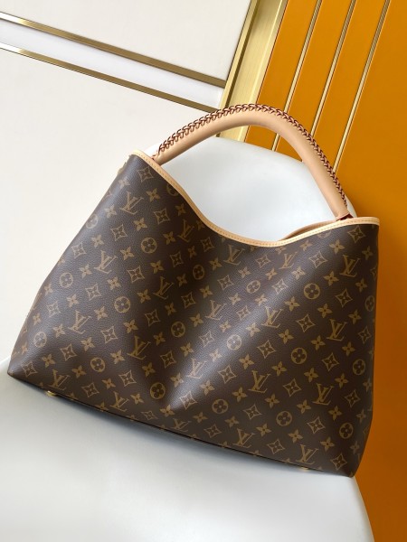 LOUIS VUITTON Cow Leather Handbag Regular Women's Brown M25877 size 53*15.5*30 cm