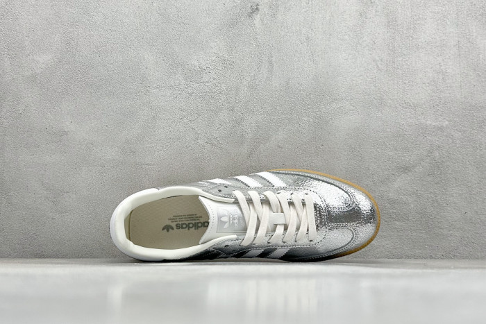 adidas Samba OG Silver Metallic Cracked Leather