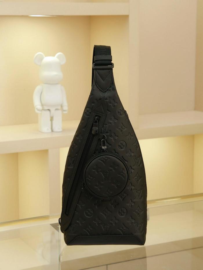 Louis Vuitton Duo Slingbag Monogram Shadow Leather M21890 size 20*6*42cm