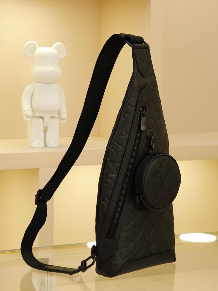 Louis Vuitton Duo Slingbag Monogram Shadow Leather M21890 size 20*6*42cm