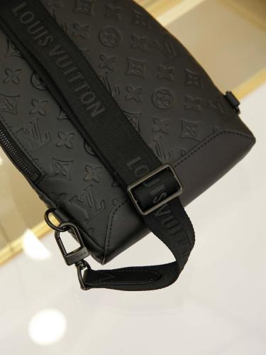 Louis Vuitton Duo Slingbag Monogram Shadow Leather M21890 size 20*6*42cm